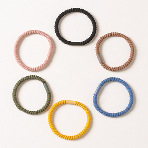 Gros version coréenne basique simple couleur bonbon cheveux <span class=keywords><strong>cercle</strong></span> fil haute élastique douce fille cheveux accessoires cheveux cravate - Product Image 1