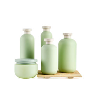 ขวดพลาสติกบีบสำหรับบรรจุภัณฑ์เครื่องสำอาง โลชั่นบำรุงผิว แชมพู  ขนาด 200 มล. 300 มล. 400 มล. 500 มล. ผลิตจากพลาสติก HDPE สีเขียว เป็นมิตรต่อสิ่งแวดล้อม พร้อมฝาเปิดปิดแบบพลิก - Product Image 5