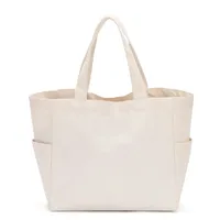 Logo personnalisé de haute qualité naturel Eco femmes hommes sacs à main toile sacs fourre-tout réutilisable coton épicerie haute capacité sac à provisions