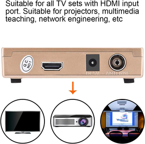 <span class=keywords><strong>Receptor</strong></span> de TV Analógico con Control Remoto para Proyectores, Enseñanza Multimedia, Ingeniería de Redes, Adaptador Convertidor de RF a HD - Product Image 3