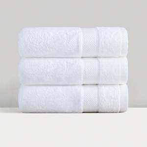 Serviettes de bain de luxe 100% coton avec logo personnalisé, serviettes de bain de luxe pour hôtel 5 étoiles, serviettes de bain en coton pur pour hôtel et spa, serviettes de visage - Product Image 6