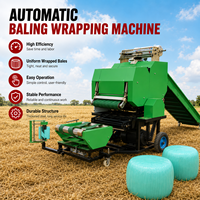 Presse à balles rondes pour ensilage à prix d'usine, machine automatique d'emballage sous film, ensileuse pour petit tracteur