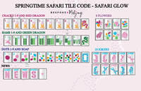 Nouvel Arrivage 2026 : Ensemble de Mahjong Américain Premium, Safari Printanier - SAFARI GLOW Tuiles Perle Blanche avec Tuiles Vent NEWS