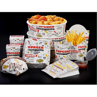 Boîte d'aliment à emporter jetable personnalisée pour livraison boîtes d'emballage en papier pour traiteur frites hot dog hamburger pop-corn poulet