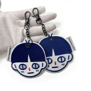 Popular <b>Custom</b> High Quality Embroidered Keychain Woven Jet <b>Key</b> Tag for Gifts Promotion Use - Product Image 1