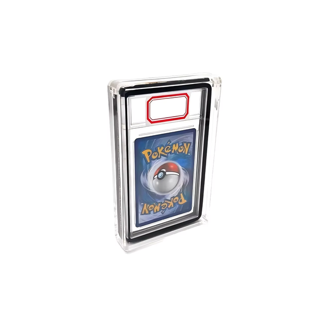 Custom Magnet Acrylic Graded Card Collectible Slab Display Case Adjustable Height Portable PAS/CGC TCG Grading Polished