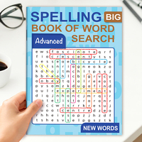 Libro de rompecabezas de búsqueda de palabras avanzado, libro de juegos de búsqueda de palabras con vocabulario nuevo y desafiante, libro de actividades de ocio para ejercitar el cerebro