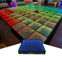 Plancher de danse LED de 50 cm, écran LED, plancher de danse étoilé, miroir LED 3D, plancher de danse abyssal