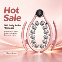 Masseur de drainage lymphatique OEM 360° en forme d'anneau pour les jambes, rouleau de massage manuel détachable en ABS pour les mollets, anti-cellulite