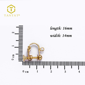 Ucuz takı aksesuarları çemberler parçaları altın vidalı küpe klipleri - Product Image 2