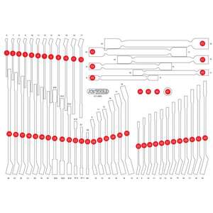KS TOOLS-811,0053-97 Inserto de espuma vacío para 811,0053-EAN 4042146860472 TALLERES DE ROTACIÓN BANDEJAS VACÍAS - Product Image 1