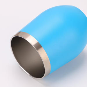 Gobelet isotherme en acier inoxydable de 12 oz avec logo personnalisé, revêtement en poudre, sublimation, forme d'œuf, anti-fuite - Product Image 2