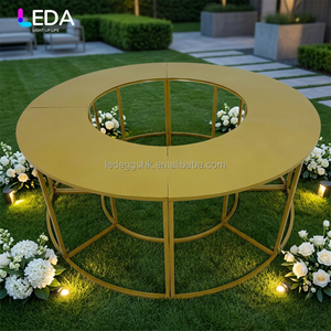 LEDA Birthday <b>Party</b> Supplies Modern Design Metal Hotel Dining <b>Table</b> S-shaped Detachable Combinable Multi-purpose <b>Table</b> - Product Image 1