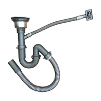 Double bol en acier inoxydable, évier de cuisine, Siphon égouttoir, SUS304