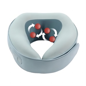 Masseur de cou Shiatsu avec oreillers de massage de cou électrique de chaleur oreiller de massage de pétrissage 3D rechargeable - Product Image 2