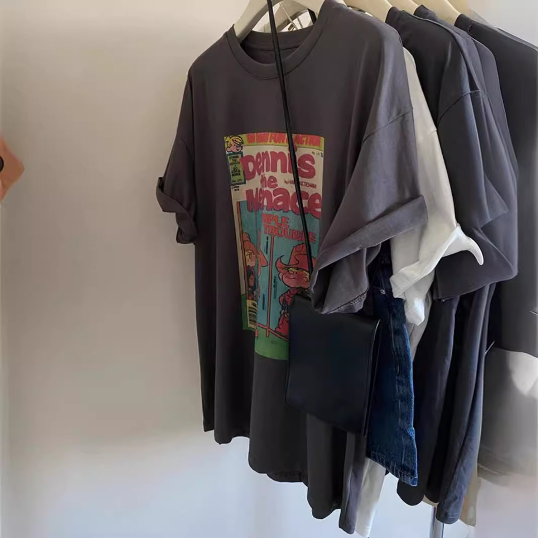 Women's Plus Size Summer Tops - Oversized Half Sleeve Crewneck Tee, Loose Fit Flowy Blouse (XL-5XL) - View #2