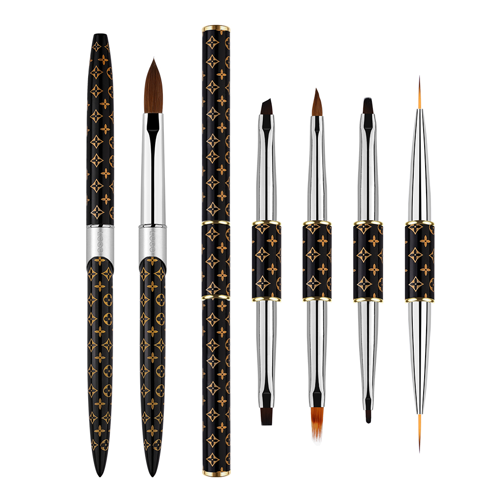 Профессиональные новые стили 100 Kolinsky соболиный ворс 3D Цветочный гель акриловые ногти набор кистей Размер 8 10 12 14 16 18