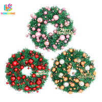 Couronne de feuilles de citrouille pour décoration de Noël, décoration ronde à suspendre à la porte pour l'automne, Halloween, Thanksgiving, Noël, Pâques