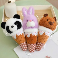 Peluche animale mignonne en forme de crème glacée, douce et moelleuse, panda, mouton, lapin, poupées en peluche pour enfants, cadeaux