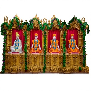 Unique Design Swaminarayan Wooden Temple Manufacturer Big Size Solid Wood Heavy Carved Temples At Wholesale price Puja <b>Mandirs</b> - Product Image 1
