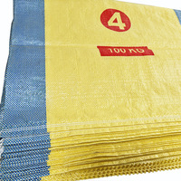 Karung Anyaman PP Kuning 40kg 50kg untuk Pakan Ternak Pupuk Bahan Daur Ulang Ekspor ke Nigeria Kamerun Mali
