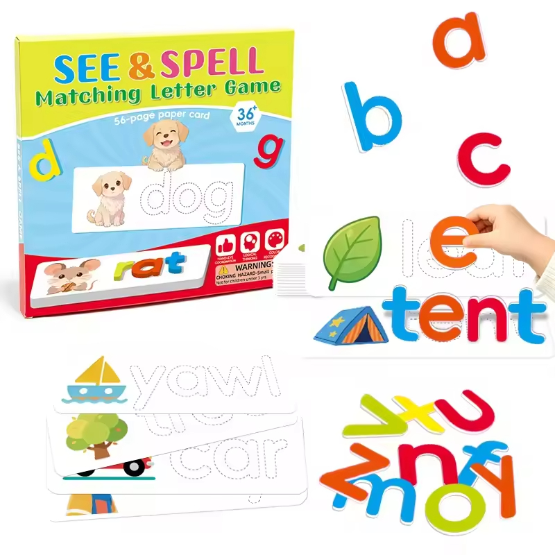 Jeu d'orthographe de lettres assorties
