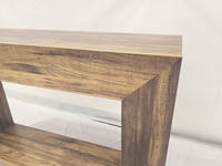 Table console rectangulaire moderne classique en bois grainé, style ferme, avec rangement, pour entrée, hôtel, villa, salon, appartement, mobilier de maison