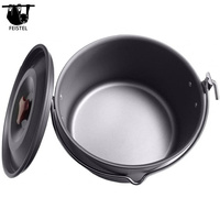 Ensemble de cuisine de camping-Réchaud de randonnée/réchaud portable compatible-Accessoires d'équipement de cuisine de camping Pot