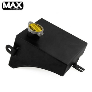 MAX Réservoir d'expansion universel de liquide de refroidissement en aluminium pour Nissan 180SX 240SX S13 S14 <span class=keywords><strong>CPA</strong></span> noir argent - Product Image 3