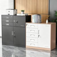 Meuble de rangement métallique moderne à 5 tiroirs réglables, armoire à documents en acier verrouillable, organisateur de documents latéral, meuble bas