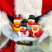 Offre Spéciale canards en caoutchouc de noël Jeep jouets de bain pour enfants garçons filles tout-petits faveurs de fête de noël
