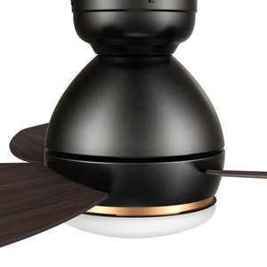 Quạt Led Thấp Thiết Kế Mới Cho Gia Đình Quạt Trần Led Gỗ Gắn Phẳng Hiện Đại 48Inch Với Điều Khiển Từ Xa - Product Image 3