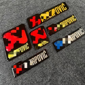 อลูมิเนียมทนความร้อนสำหรับอัครา โปวิชสติ๊กเกอร์ติดปลายท่อไอเสียรถจักรยานยนต์ฮอนด้า ยามาฮ่า ซูซูกิ บีเอ็มดับเบิลยู คาวาซากิ เอทีวี - Product Image 1