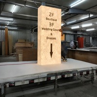Letrero LED comercial decorativo para exteriores, letrero iluminado, caja de luz acrílica, productos publicitarios para restaurantes