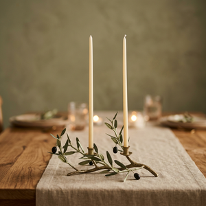 Candelabro de latón con diseño de rama de olivo, soporte para velas dobles, decoración del hogar, duradero - Product Image 5