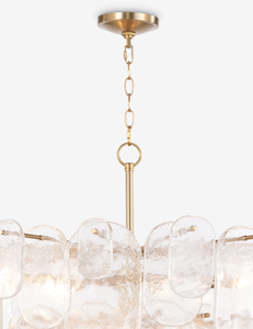 Sau khi hiện đại LED đám mây Frosted Glass Chandelier pháp Chic Vàng Vòng/dài ánh sáng mặt dây chuyền phòng khách Đèn trần - Product Image 4