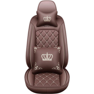 Housses de siège de <span class=keywords><strong>voiture</strong></span> en cuir PU 5 places ensemble complet coussin de siège <span class=keywords><strong>avant</strong></span> arrière de luxe universel <span class=keywords><strong>Protection</strong></span> anti-rayures - Product Image 4
