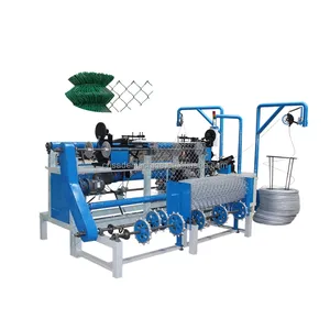 Low carbon pvc coated diamond mesh machine automatic chain link fence hook wire mesh making machine