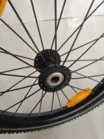 Bonne qualité 16x1.75 roue en alliage d'aluminium remorque Pet poussette roues avec bandes réfléchissantes 10 16 20 pouces roue à rayons