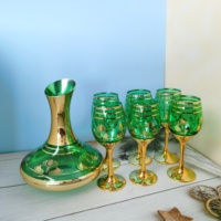 Ensemble de carafe à thé aux fruits de luxe personnalisable en or gravé au laser de style col de cygne pour la fête du festival musulman, cadeau pour la maison