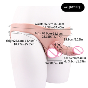 FAAK Silikon Tragbarer Dildo Slip Unterhose Ultra Elastisches Geschirr Strap-On Hohldildo Penishülle Sexspielzeug für Männer - Product Image 6