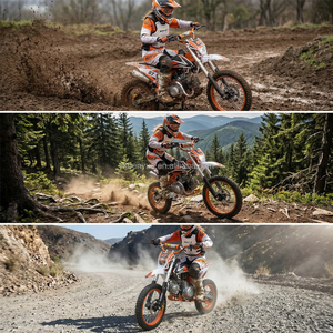 Moto tout-terrain HOUBANG Orange 110CC à démarrage électrique, 4 temps, avec moteur sans balais, frein à disque hydraulique et transmission par chaîne, en promotion - Product Image 4