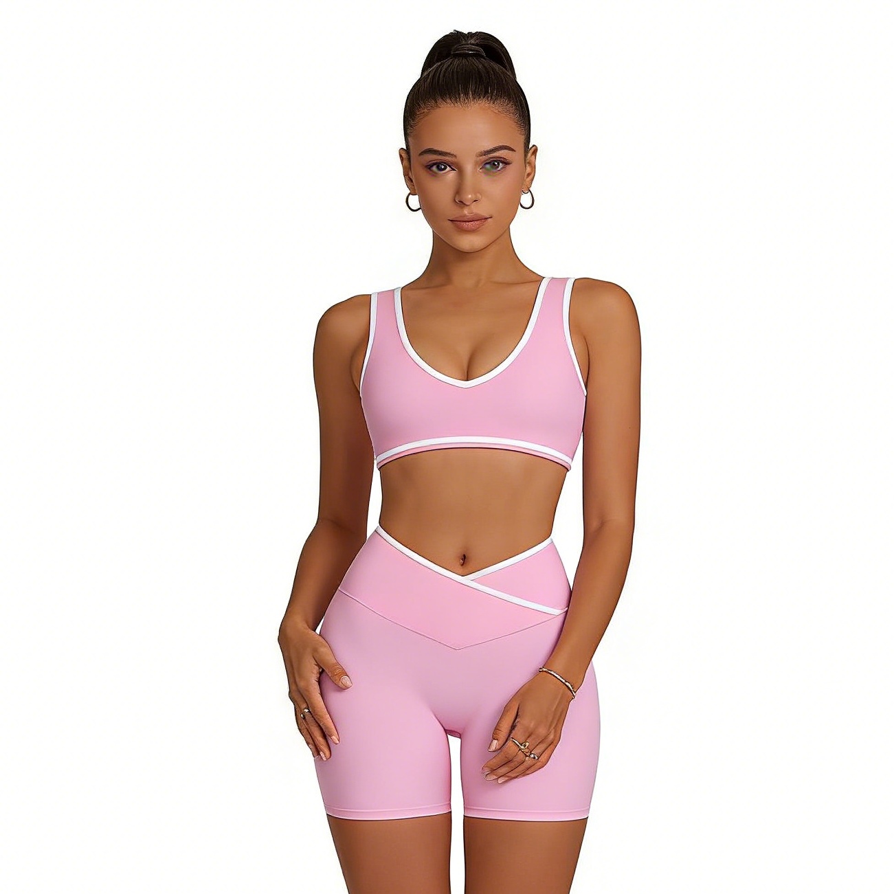 Pink bra+shorts