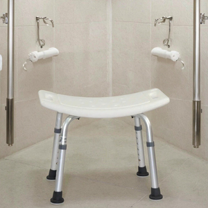 Banco de Ducha Plegable y Ajustable de Aleación de Aluminio <span class=keywords><strong>para</strong></span> el Cuidado de Personas Mayores, con Drenaje - Product Image 2