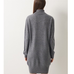<strong>Women</strong> Cashmere Wool Blend Sweater Dress High Neck Knit Dress Long Knit Sweater Dress - Product Image 6