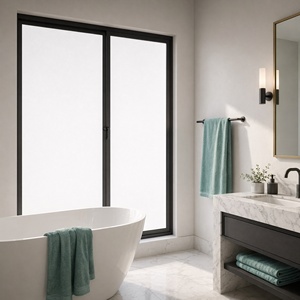 Films adhésifs statiques pour la salle <span class=keywords><strong>de</strong></span> bain, films <span class=keywords><strong>de</strong></span> confidentialité mats blancs givrés opaques en PVC, autocollants pour fenêtres, décoration pour la maison, le bureau, les portes en verre - Product Image 1