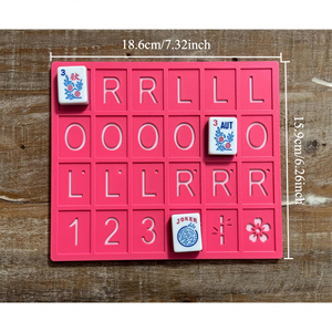 Tavola di Pratica per Mahjong Stampata in 3D, Vassoio per Posizionamento Tessere Numerate LR, Piastra di Allenamento per Principianti - Product Image 2