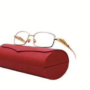 Lunettes de soleil de créateur 2022, marque célèbre, avec boîte, nouvelle qualité supérieure, lunettes PantherMetal, luxe, hommes femmes, petite monture. - Product Image 4