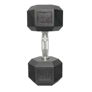 Home Gym Erobic Training Multi Gym Fitness Equipment Rubber Hex Dumbbell Hand Weight Dumbbell