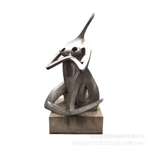 Escultura Abstracta de Acero Inoxidable, Forma Irregular, Decoración de Paisaje para Exteriores, Montaje en Suelo - Product Image 5